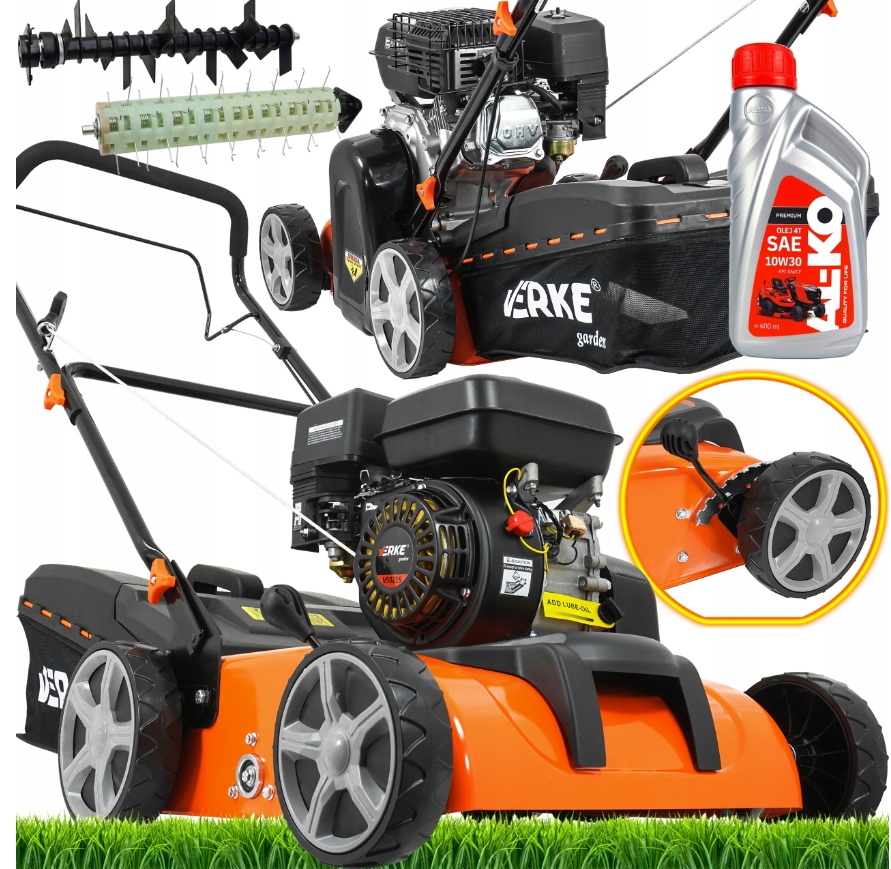 Benzínový vertikutátor Verke 6,5 HP 38 cm s nastavením